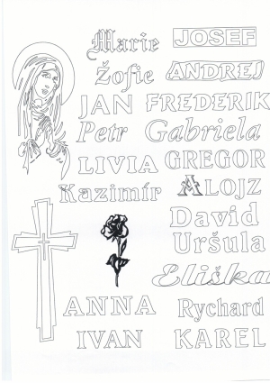 vzory p&iacute;sma na hroby