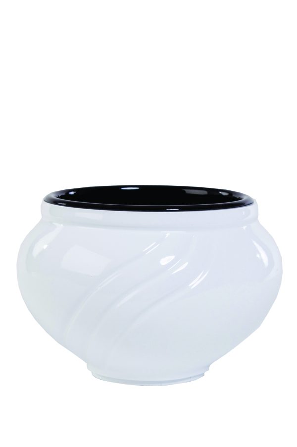 Náhrobní mísa White 15 x 23 cm