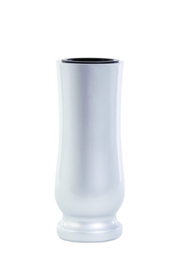 Náhrobní váza Silver 22 x 9 cm