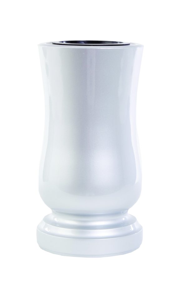 Náhrobní váza Silver 27 x 14 cm