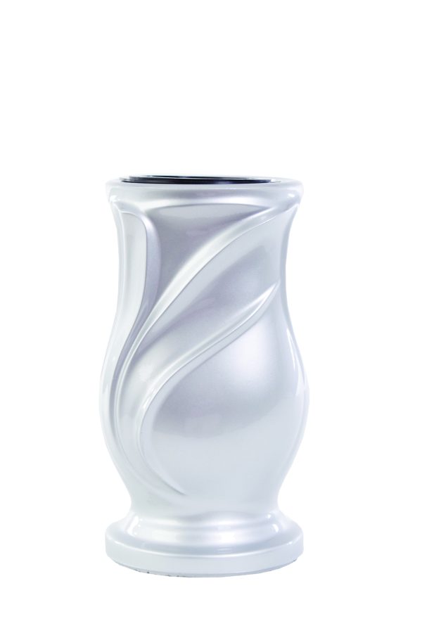 Náhrobní váza Silver 28 x 15 cm